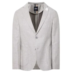 Sale BOSS Hanry Micro Check Single-Breasted Jacket