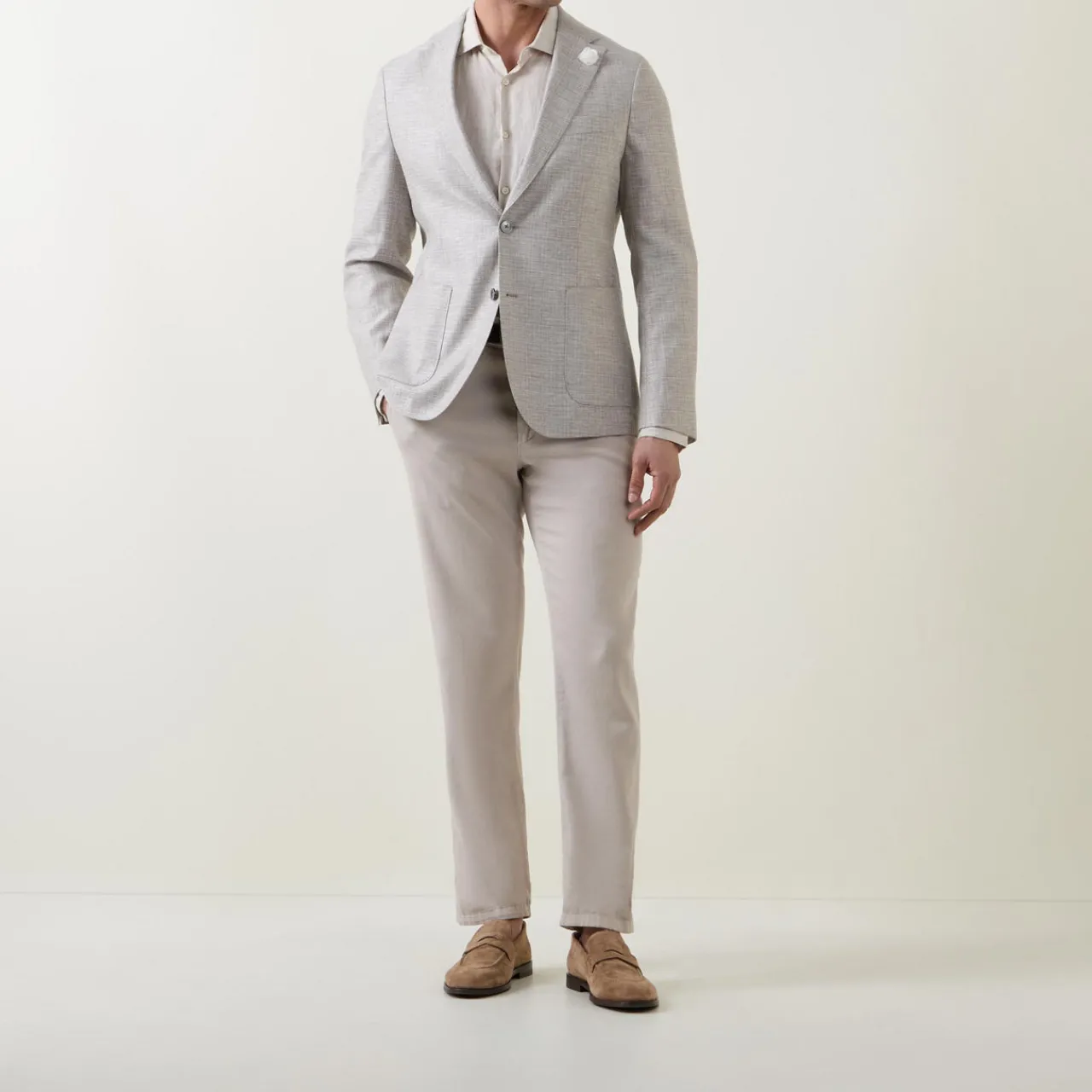 Sale BOSS Hanry Micro Check Single-Breasted Jacket