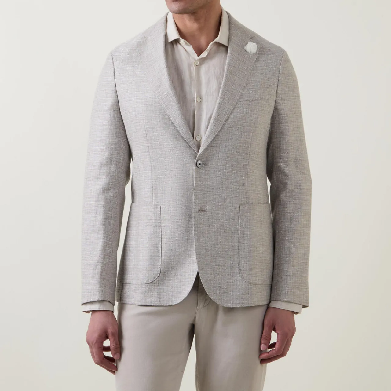 Sale BOSS Hanry Micro Check Single-Breasted Jacket