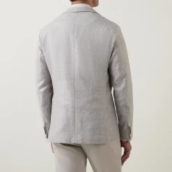 Sale BOSS Hanry Micro Check Single-Breasted Jacket