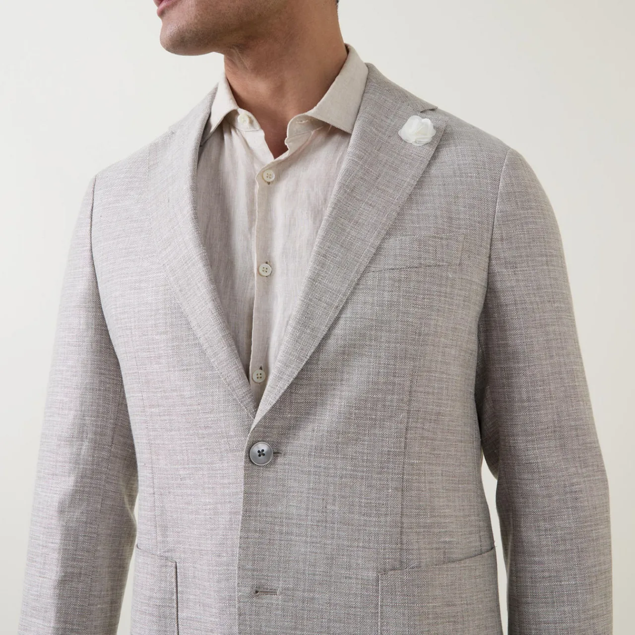 Sale BOSS Hanry Micro Check Single-Breasted Jacket