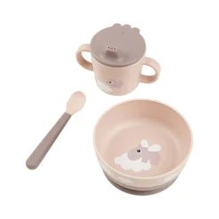 Happy Clouds Powder Three-Piece Foodie First Meal Set
