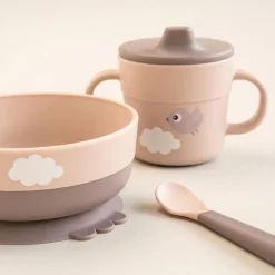 Happy Clouds Powder Three-Piece Foodie First Meal Set