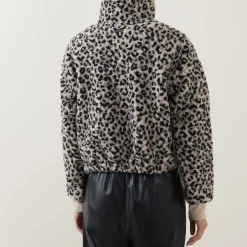 Sale BARBOUR INTERNATIONAL Harley Leopard Fleece Jacket