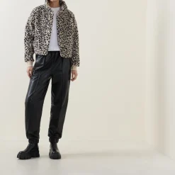 Sale BARBOUR INTERNATIONAL Harley Leopard Fleece Jacket