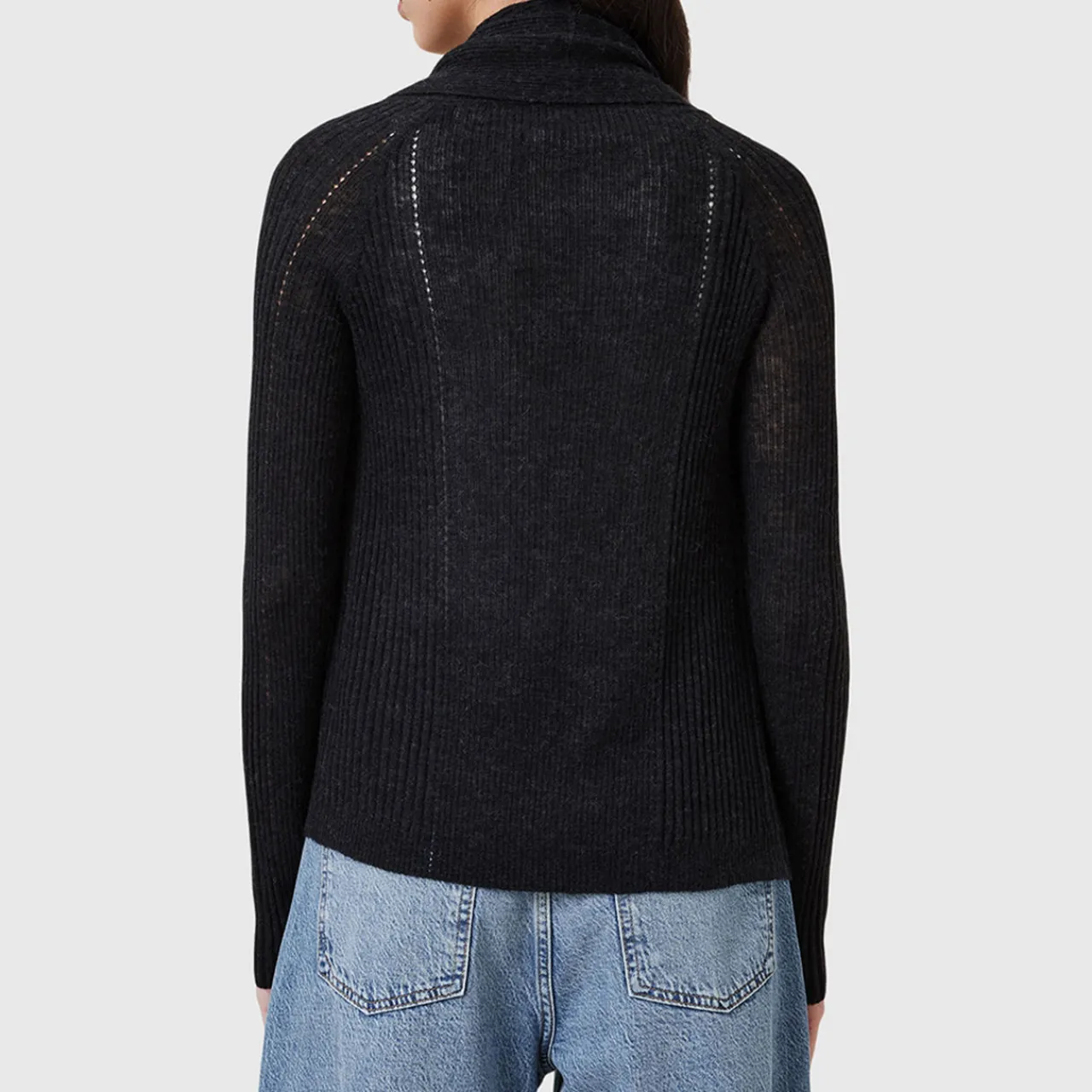 New ALLSAINTS Harper Draped Open-Front Cardigan