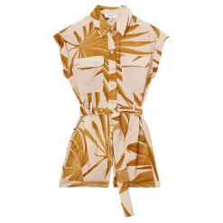 Sale REISS Harri Palm Print Belted Playsuit