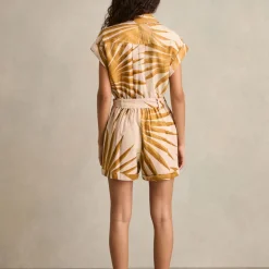 Sale REISS Harri Palm Print Belted Playsuit