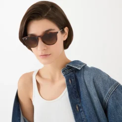 Havana Erika Pilot Patterned Sunglasses  Brown