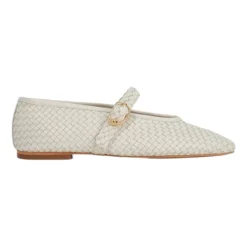 Headline Leather Woven Mary Jane Ballet Flats