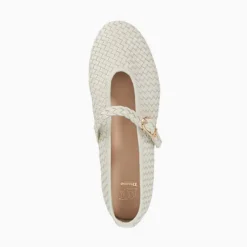 Headline Leather Woven Mary Jane Ballet Flats