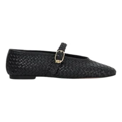 Headline Leather Woven Mary Jane Ballet Flats