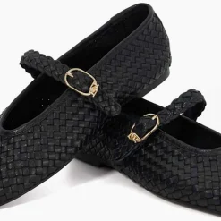Headline Leather Woven Mary Jane Ballet Flats