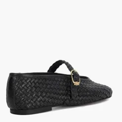 Headline Leather Woven Mary Jane Ballet Flats