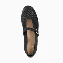 Headline Leather Woven Mary Jane Ballet Flats