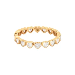 Heart Bezel Band Ring