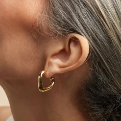 Sale ASTRID & MIYU Heart Open Hoop Earrings