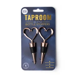 Heart Two-Piece Wine Stopper Set Copper