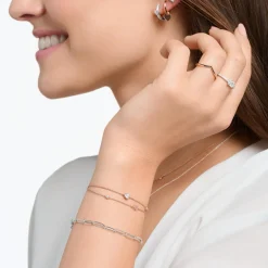 Outlet THOMAS SABO Hearts and White Stones Rose Gold Bracelet