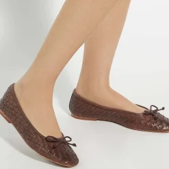Heat Woven Bow Ballet Flats