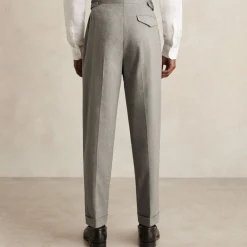 New REISS Herringbone Side Adjuster Trousers