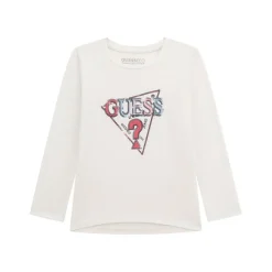 Online GUESS High Low Sequin Logo Top