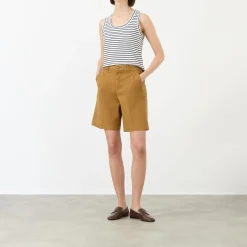 High-Rise Twill Shorts