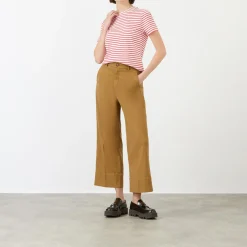High-Rise Wide Leg Cropped Trousers