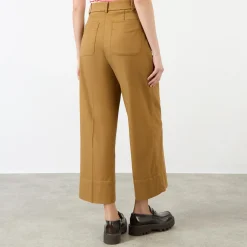 High-Rise Wide Leg Cropped Trousers
