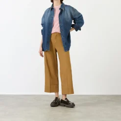 High-Rise Wide Leg Cropped Trousers