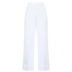High-Rise Wide Leg Twill Trousers