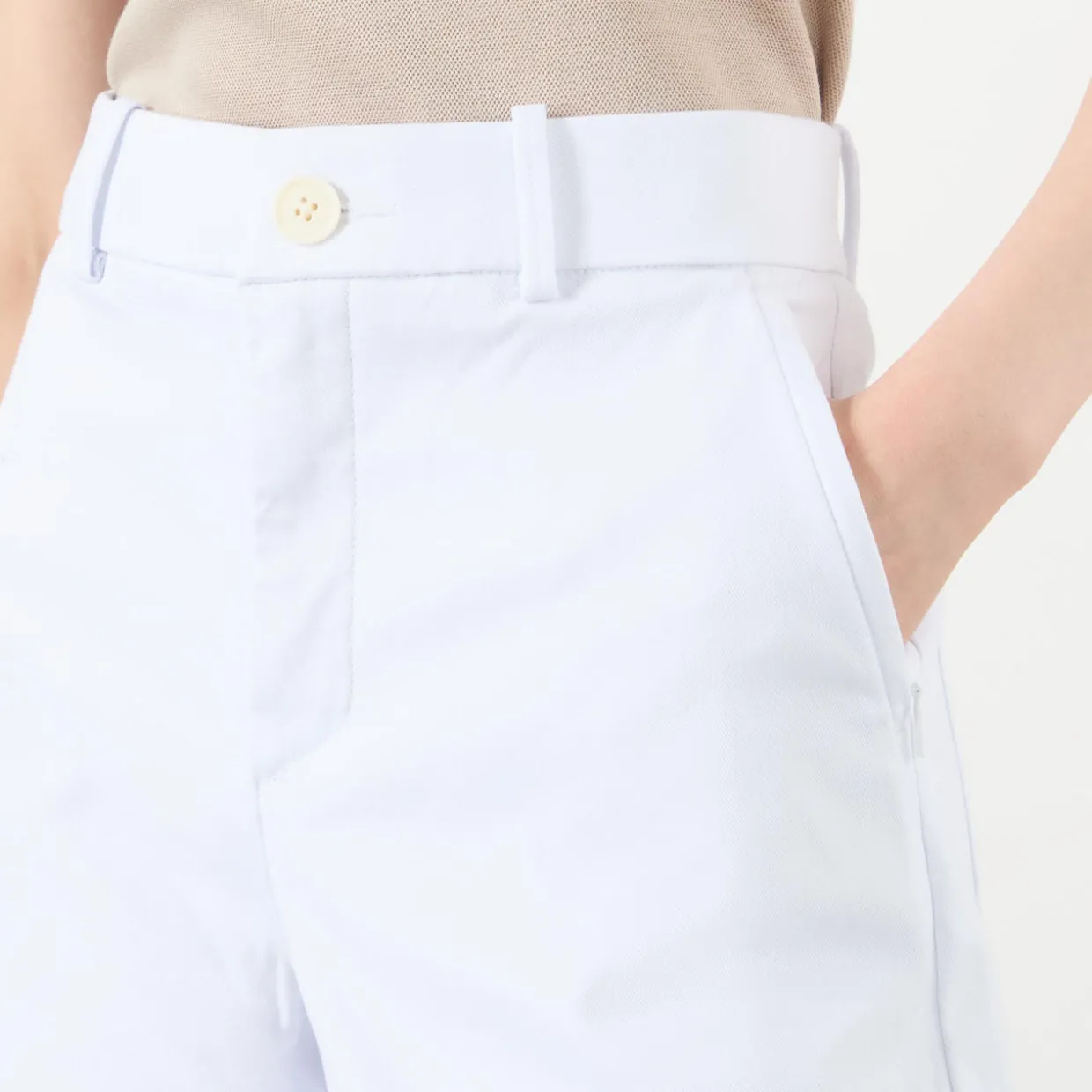 High-Rise Wide Leg Twill Trousers