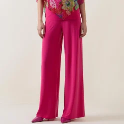Online JOSEPH RIBKOFF High-Waisted Knitted Wide-Leg Trousers