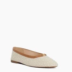 Outlet DUNE LONDON Honestly Monogrammed Logo Trim Ballet Flats