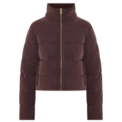 Hudson Logo Padded Velvet Jacket