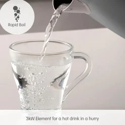 Illumination Matt Steel Kettle 1.7 Litre