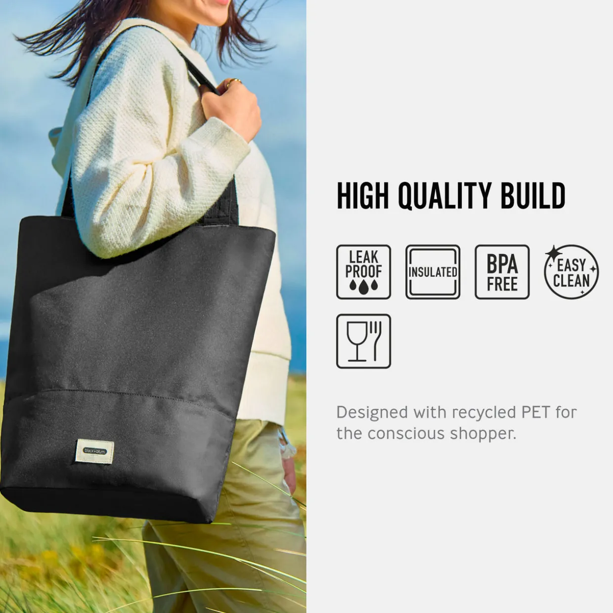 Insulated Tote Bag 16L Black