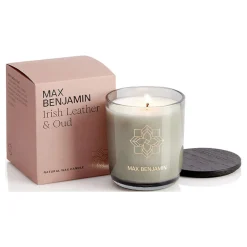 Irish Leather & Oud Luxury Candle & Lid