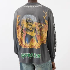 Outlet REPRESENT Iron Maiden Logo Long-Sleeved T-Shirt