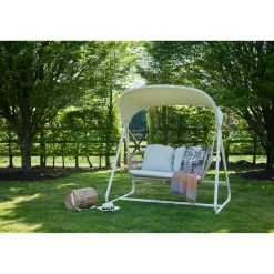 Clearance CASEYS FURNITURE Irvington Garden Double Swing Ivory White Coconut