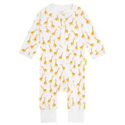 Online BABYBOO Ivory Giraffes Organic Cotton ZippyBoo Suit