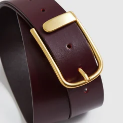 New REISS Iyla Leather Half Keeper Belt