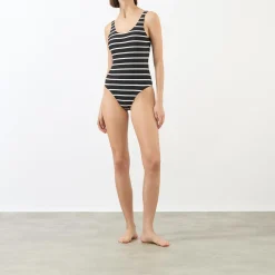 Sale ANINE BING Jace Striped One-Piece Swimsuit