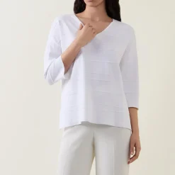 New JOSEPH RIBKOFF Jacquard Striped Sweater