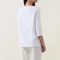 New JOSEPH RIBKOFF Jacquard Striped Sweater