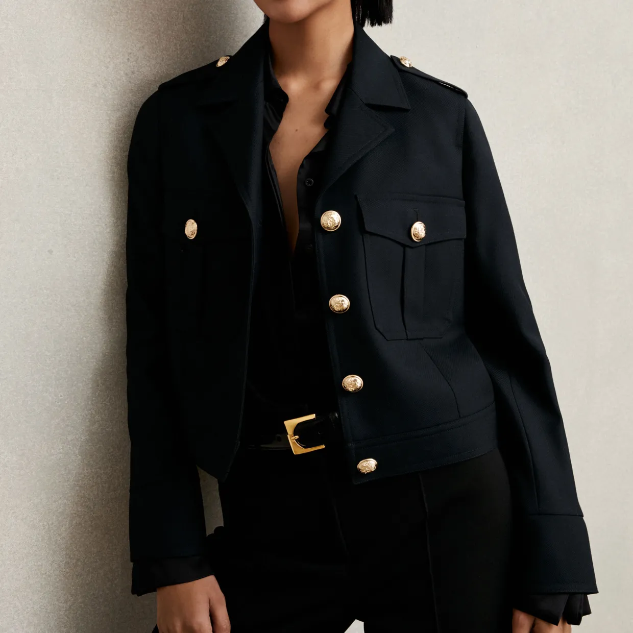 Jaque Wool Cropped Jacket