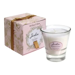 New TIPPERARY CRYSTAL Jardin Collection Red Roses and Lemon Candle