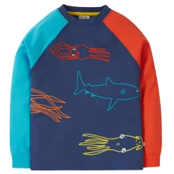 Best FRUGI Jax Embroidered Ocean Top