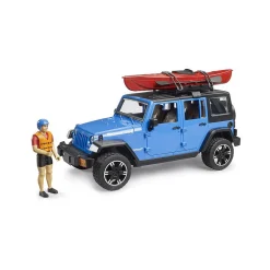 Jeep Wrangler Rubicon Unlimited With Kayak and Kayaker
