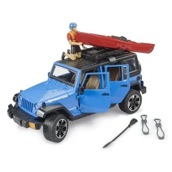 Jeep Wrangler Rubicon Unlimited With Kayak and Kayaker